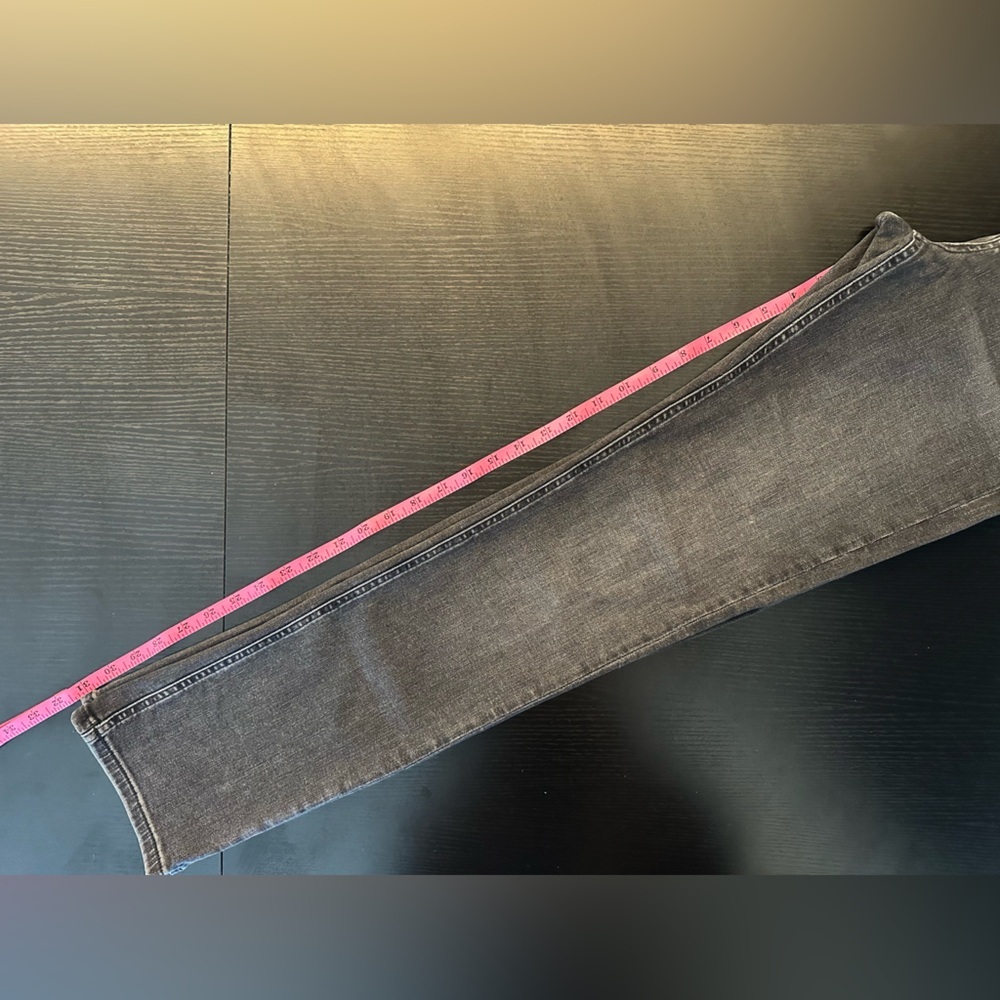 Zara Women's Gray Straight Leg Jeans - High Stretch - Picture 6 of 9